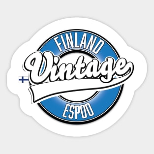 Espoo final vintage style logo Sticker